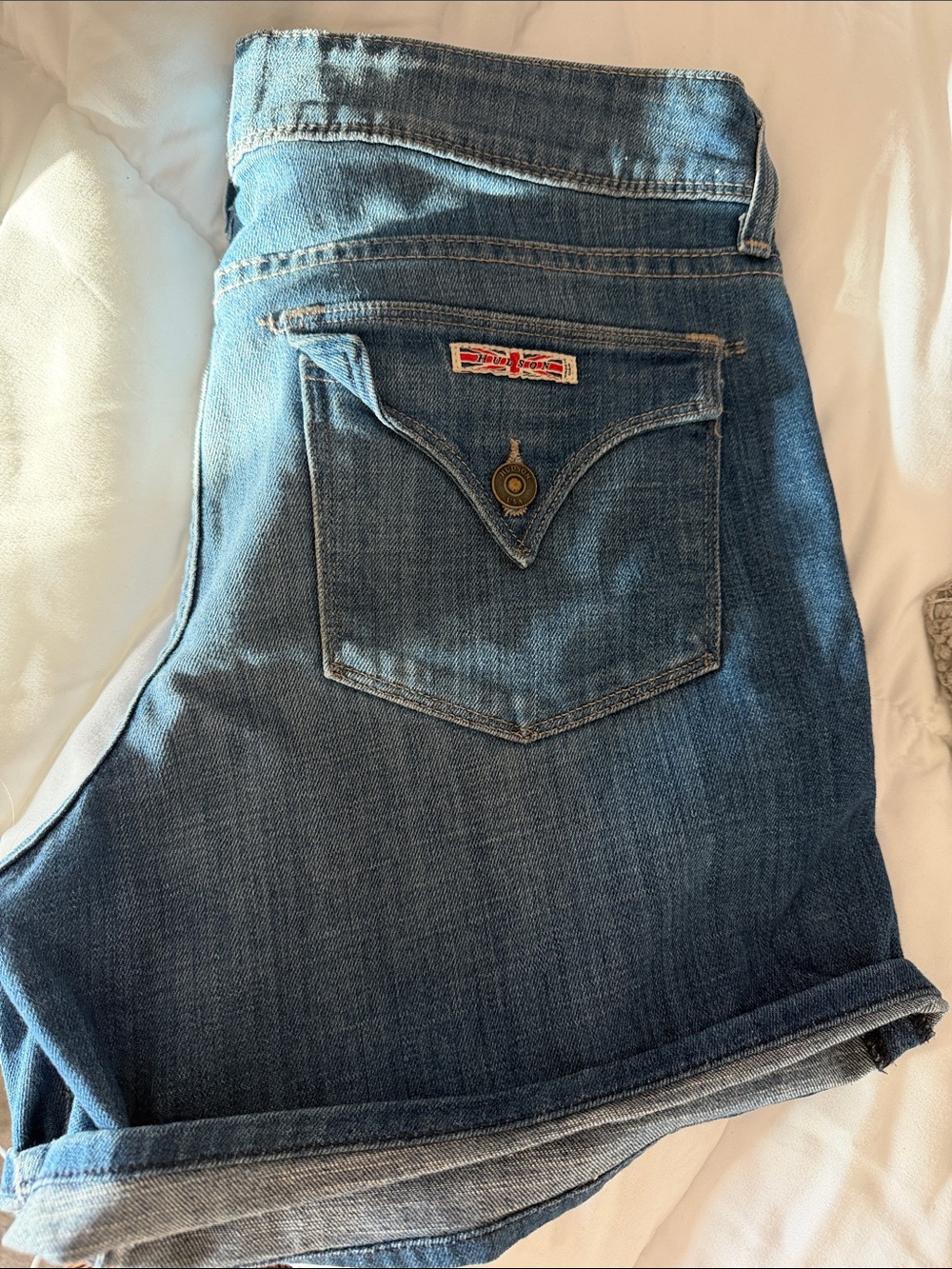 Hudson Women's Blue Denim Jeans - Classic Pocket Detail